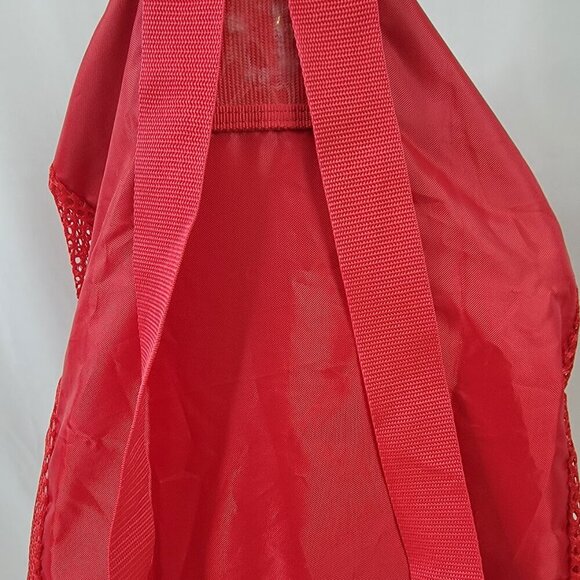 Speedo Red Ventilator Mesh Backpack Foldable Travel Gym Bag 24"x17" - Picture 5 of 11